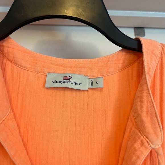 Vineyard vines sleeveless cotton orange sun washed dress size small - Picture 5 of 7